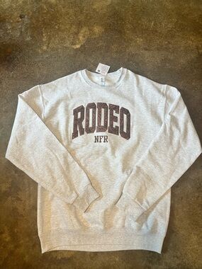 Rodeo Embroidered Crewneck Lightweight Sweatshirt - Medium